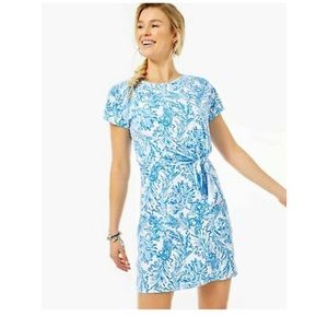 Lilly Pulizter Inka Dress Resort White Aqua Lounge